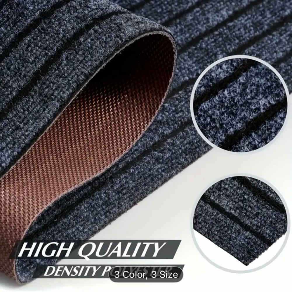 Mocha Striped Kitchen Runner Rug - Picture 5 of 12